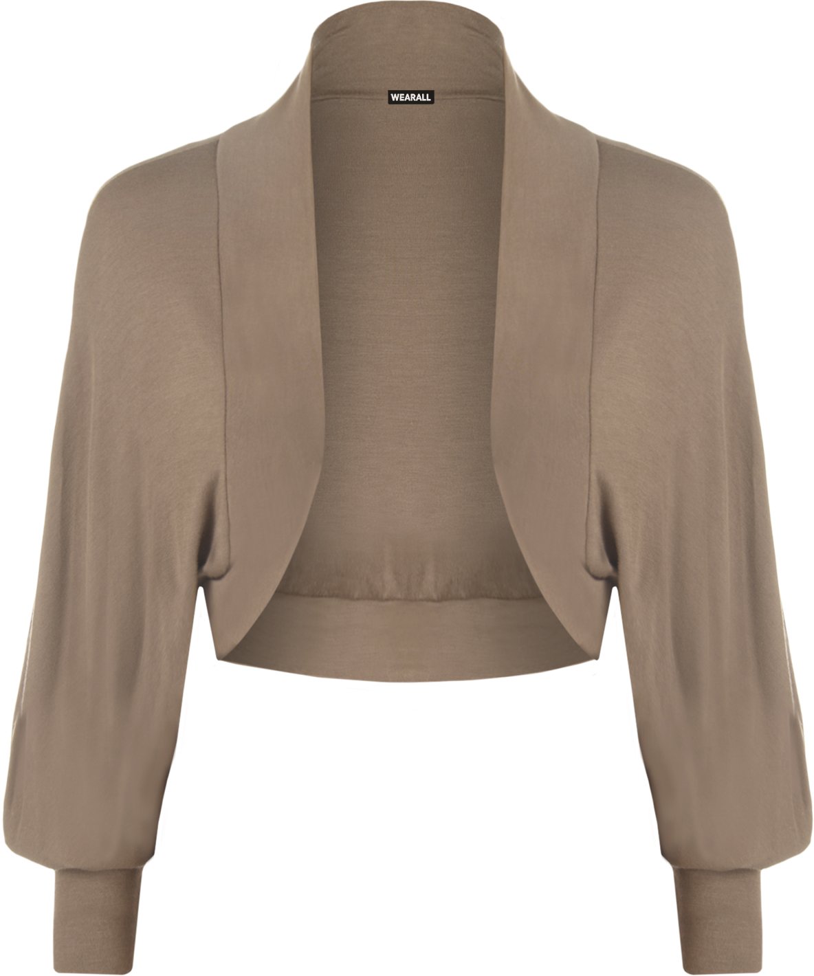 Wearall Women's Mocha Batwing Shrug Top Bolero Cardigan 8/10