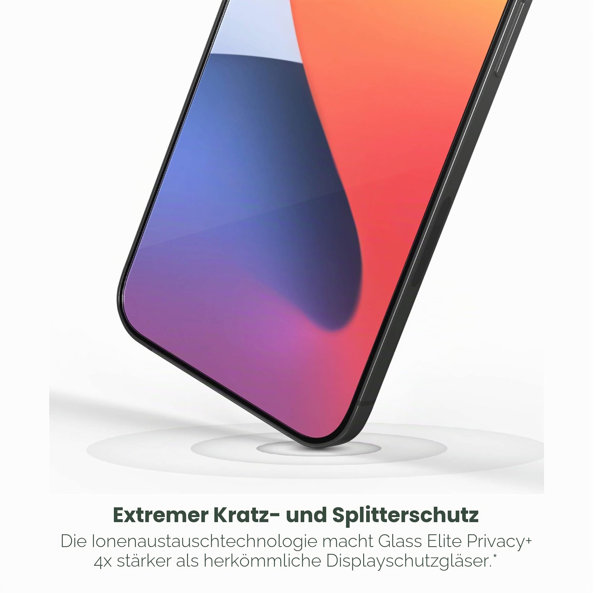 ZAGG InvisibleShield Glass Elite Privacy+ - Sichtschutz Displayschutzfolie für iPhone 12 Pro, iPhone 12, iPhone 11, iPhone XR - 3X Aufprallschutz (200106681)