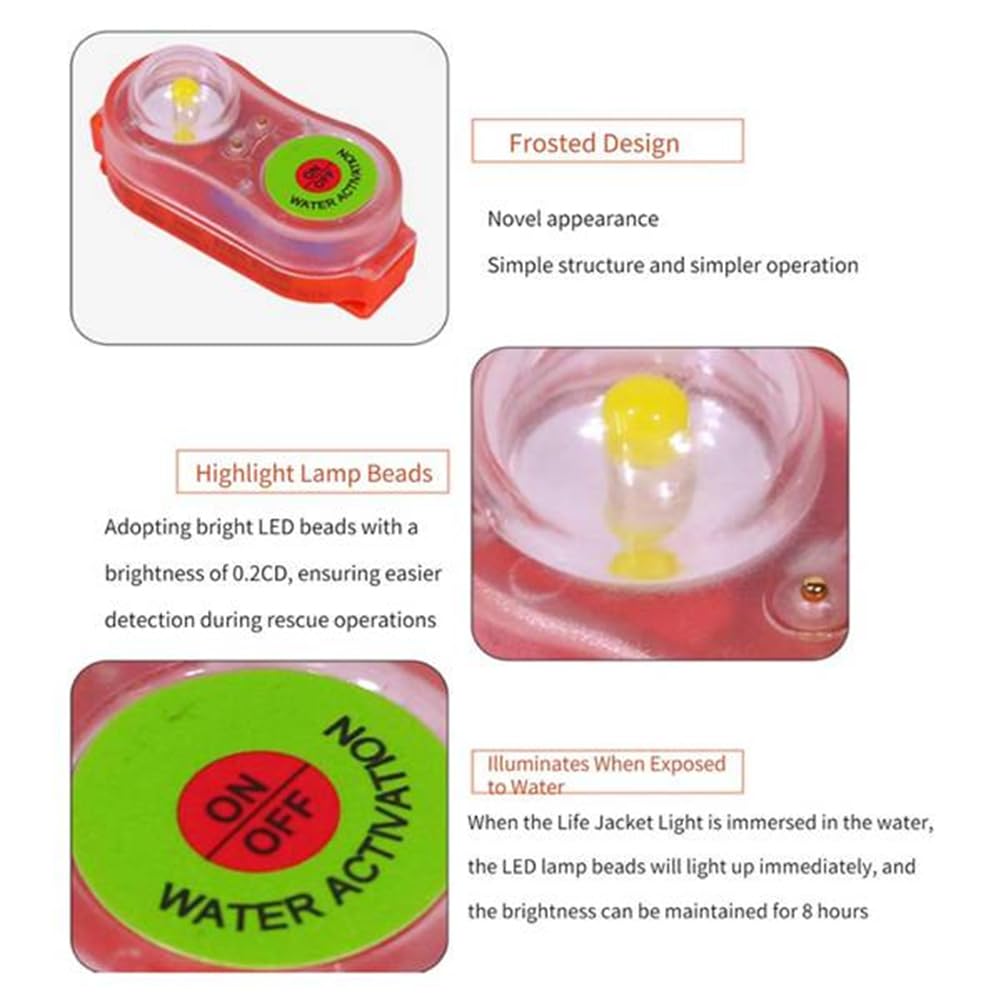 Osmond 10 Pezzi Giubbotto Illuminata Illuminata Luce per Annegare Le Persone di Emergenza Sopravvivenza Ad Acqua A