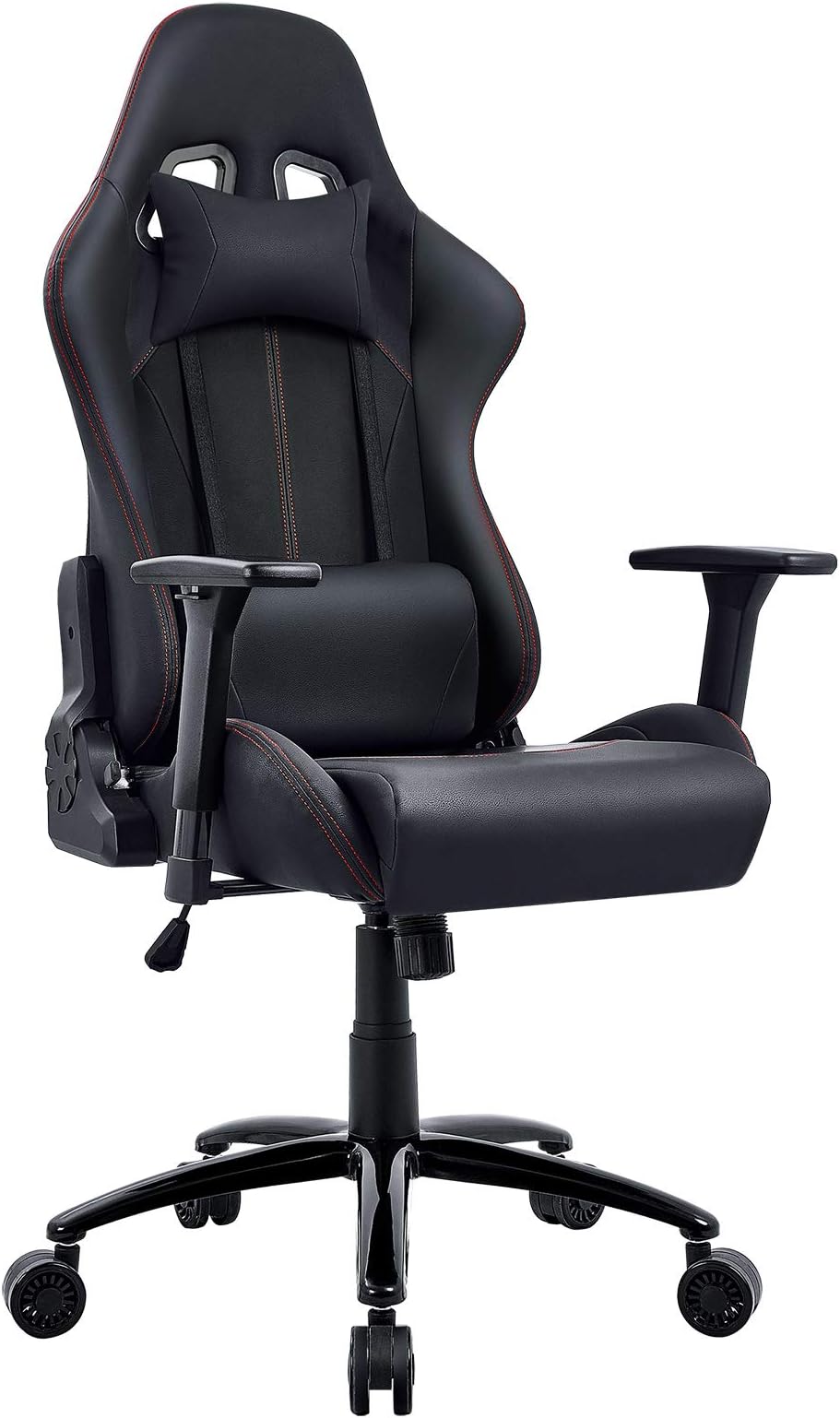 Amoiu Racing Gaming Chair with 3D Adjustable Armrests, Hight Back Ergonomic Bucket Seat PC Game Chair (Black)