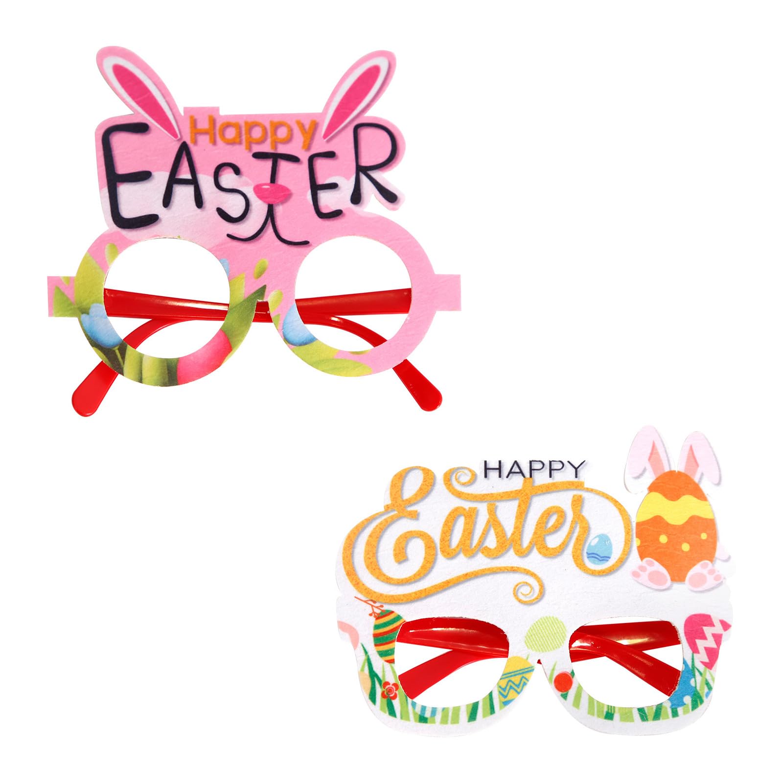 Jazuaiao Bright Easters Theme Glasses Frames Easters Celebration Glasses Frames Party Accessory Suitable for Kids and Adults Festival Eye