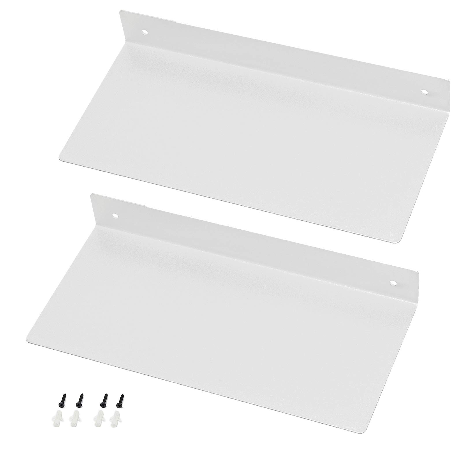 Étagères murales flottantes en métal blanc de 30 cm pour salle de bain