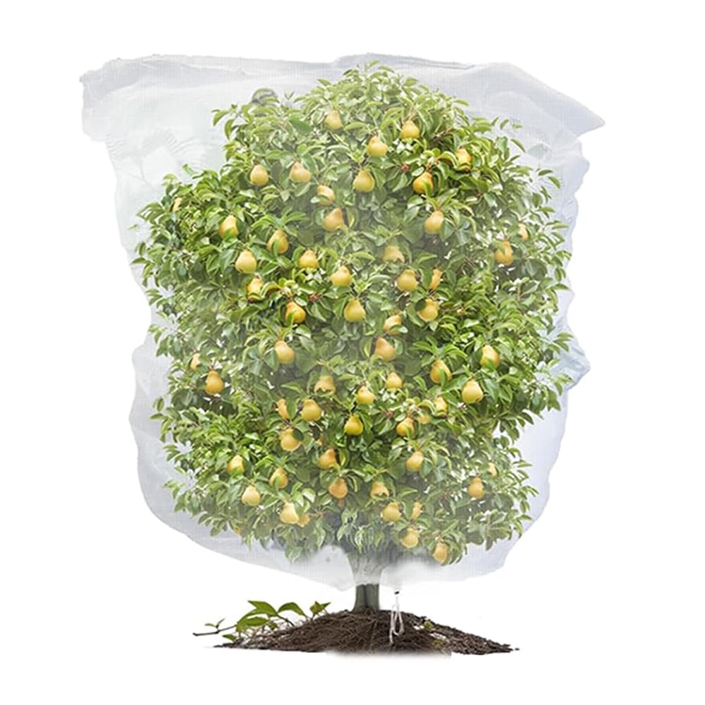 2 PCS Fruit Tree Netting Bird Protection, Garden Netting Plant Covers,1.2x1.4cm Bird Nettings for Garden, Insect Mesh Net with Drawstring, Plants Fine Mesh Cover Nets for Small Bush Vegetables Net