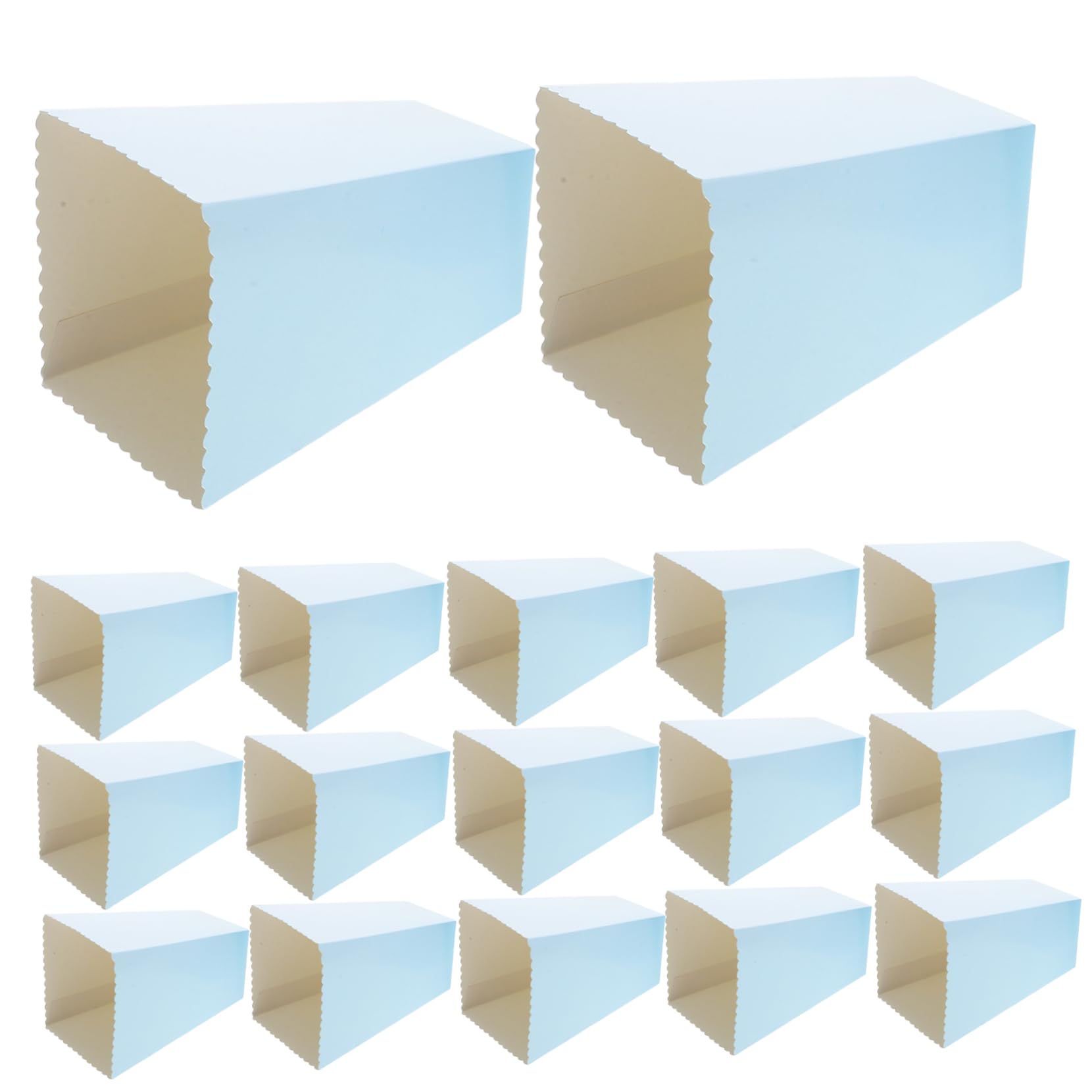 ABOOFAN 36pcs Solid Color Popcorn Treat Boxes Scalloped Edge Paper Snack Containers for Parties Weddings Birthdays Celebrations for Snacks