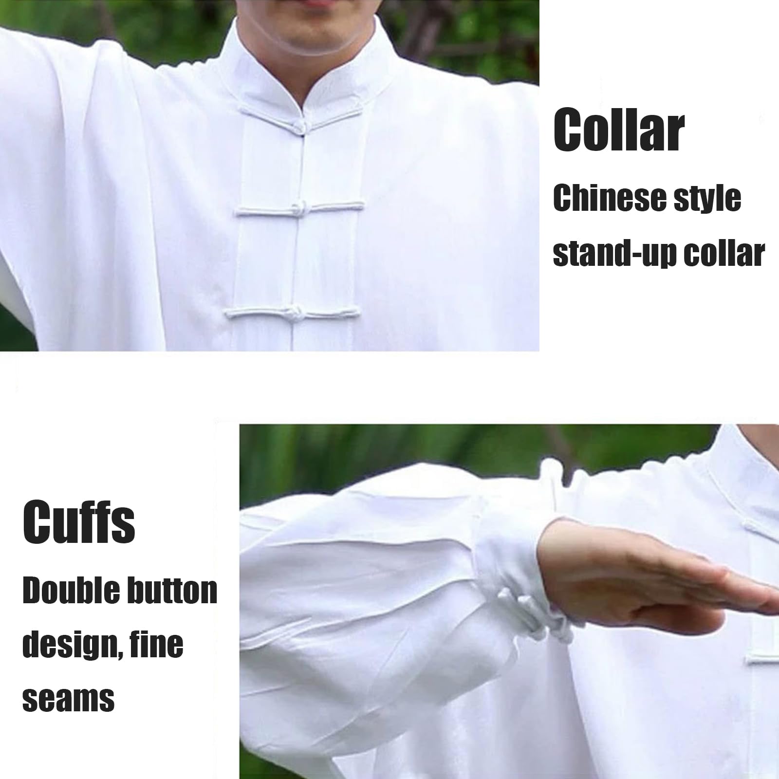 VêTements Kung Fu pour Homme Femme,Tenues De Kung Fu Shaolin,Tenue De Tai Chi à Manches Longues,Fluide Et éLéGant,Convient Aux Arts Martiaux Et à La MéDitation