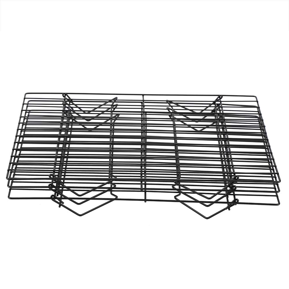Stainless Steel Cooling Rack | Nonstick Cooking Grill Tray for Biscuits/Cakes/Bread | Sturdy & Food - Safe Baking Rack with 3 Crossbars | 13.4 x 9.7 Inches