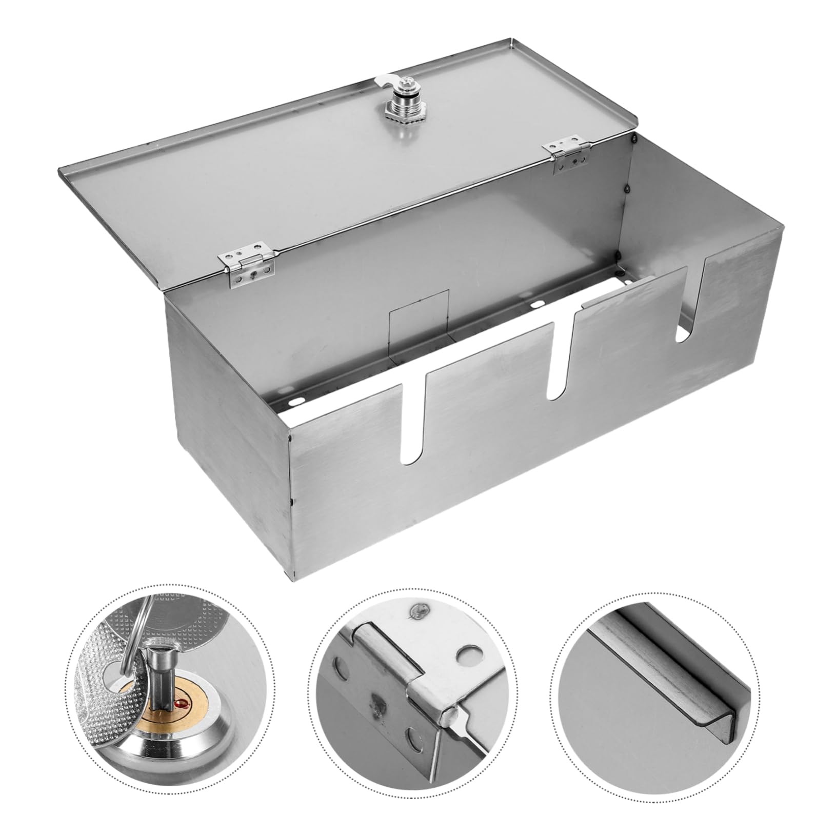 SEWACC Cubierta de Enchufe Tipo 86 Acero Inoxidable Antirrobo Caja Protectora Eléctrica para Interruptores de Pared Hogar Oficina 1 Unidad Segura y Resistente