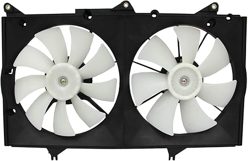 Vista 124 de Ventilador de refrigeración de repuesto para Nissan Versa Sedan 1.6L Auto (4 velocidades) y transmisión manual 2012-2019, Versa Note 1.6L MT