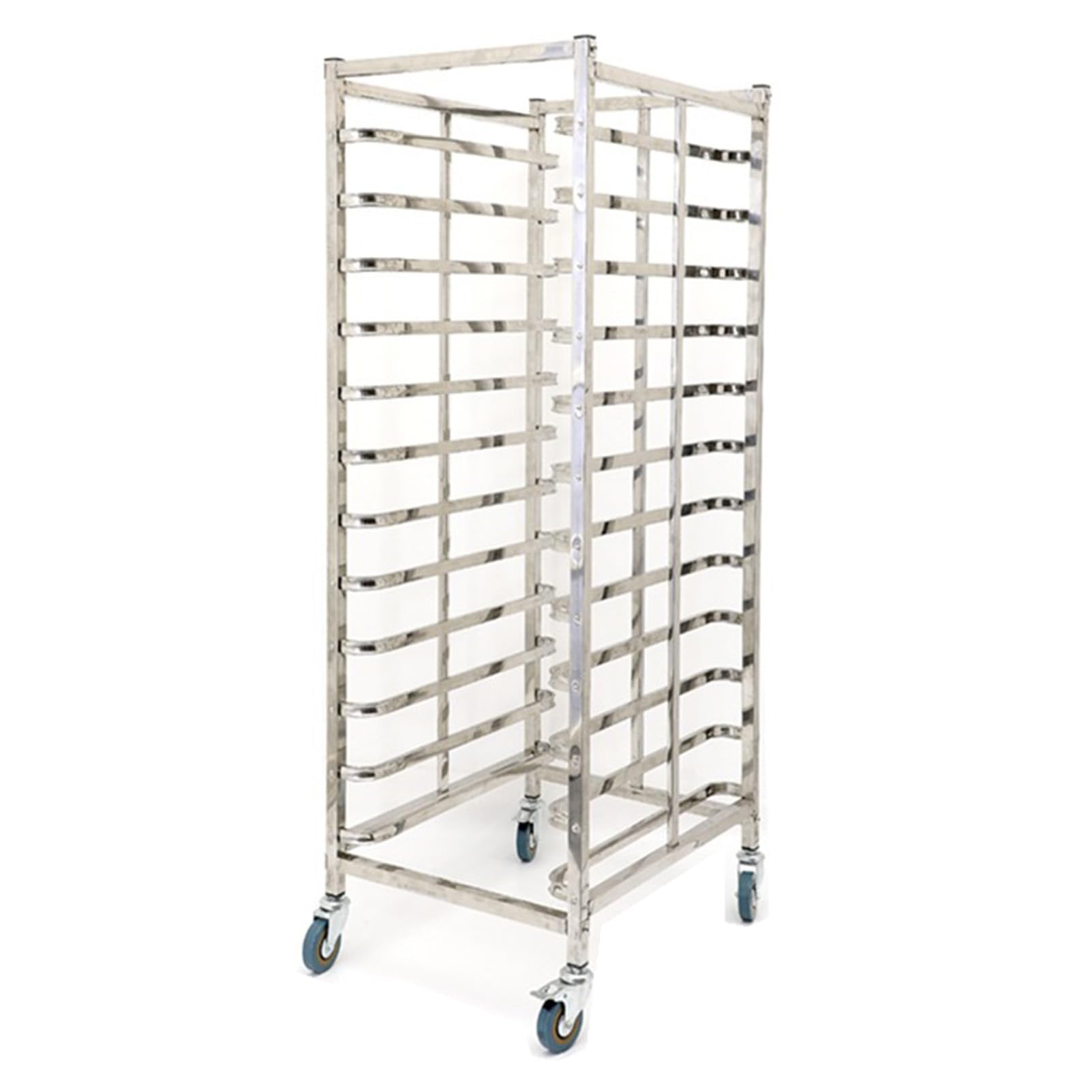 Stainless Steel Commercial Bakery Rack with Brake Casters - Heavy Duty Sheet Pan Storage, Dough & Pizza Baking Tray Rack for Kitchen, Restaurant & Cafeteria
