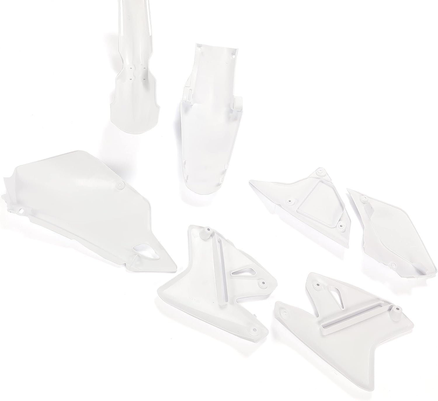 HECASA Plastic Kit Compatible with All Years SUZUKI DRZ400 DRZ400E DRZ400ES DRZ400S DRZ400SM Replacement for 2041080001 White 7Pcs