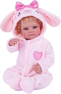 BABESIDE Baby Doll Clothes for 17-20 Inch Dolls, Reborn Doll Clothes | Cute Bunny Outfit with Matching Hat | Soft Doll Clothes for Dress-Up & Pretend Play