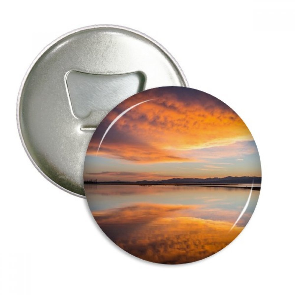 Badge bouton et aimant ocean 3pcs - Cadeau original reflet nuage argent
