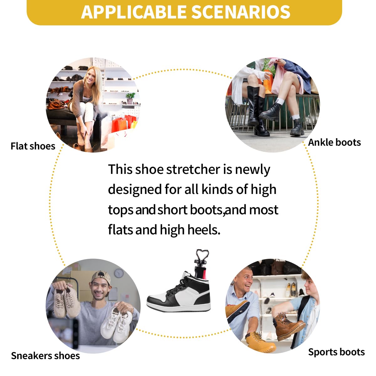 Estirador de zapatos, nuevo estirador de botas para mujeres y hombres, elástico en 4 direcciones, para dar forma al interior del zapato.
