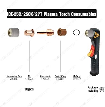 Tips for Miller ICE-25C ICE-27C ICE-27T Torch Spectrum 375/375 X-treme Cutter 10pcs