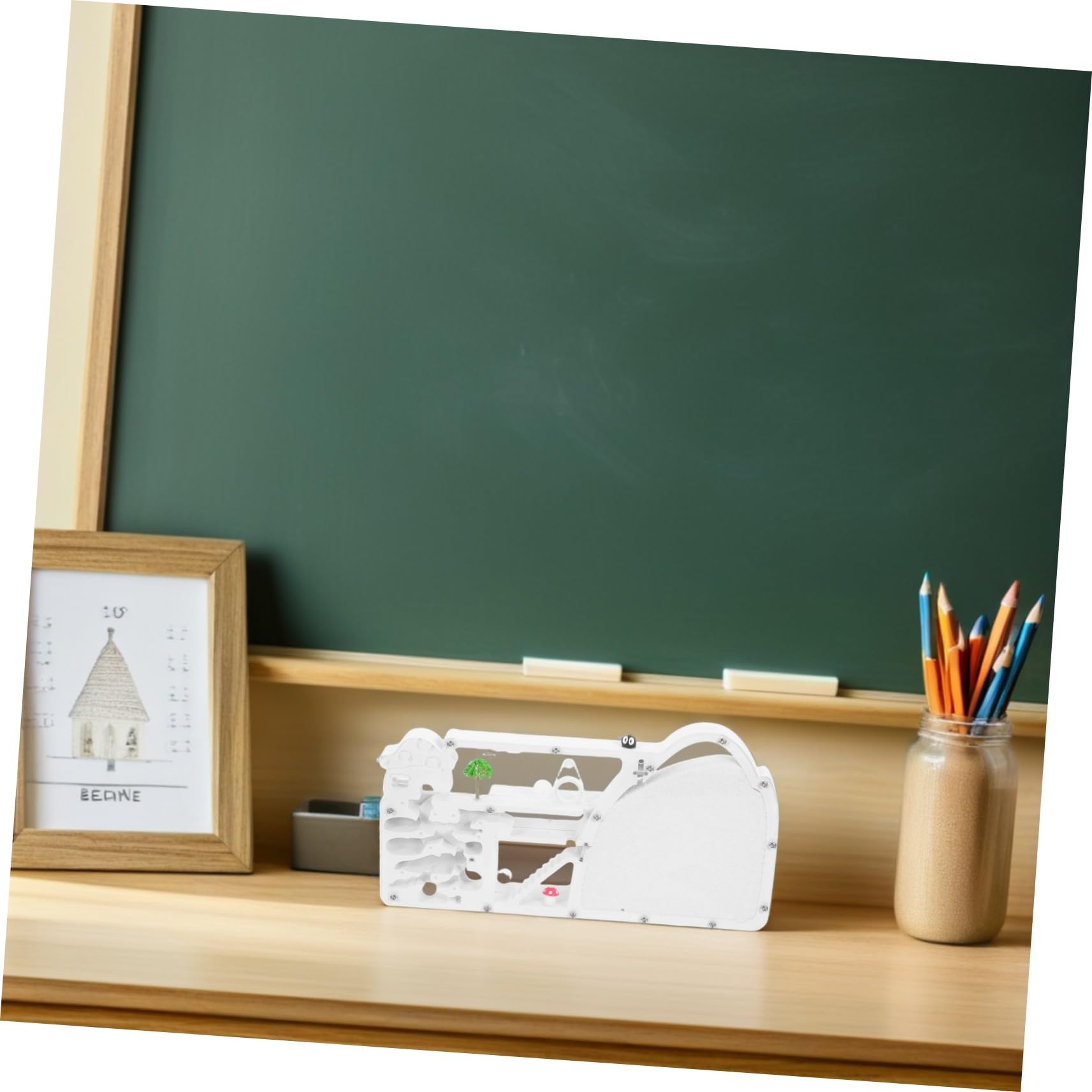 Granja de Hormigas Castillo de Observación, Kit Científico Abs Blanco | Decoracion Colegio, Hábitat Transparente para Experimentos Escolares, Aprendizaje Práctico y Actividad Familiar