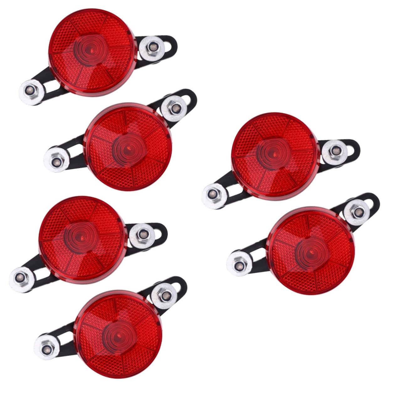 BESPORTBLE 3sets Red Bike Tail Lamp Multi Function Led Signal Warning Light for Easy Mounting Low Power Consumption Durable and Long Lasting Use for Bicycle Safety 2pcs*3
