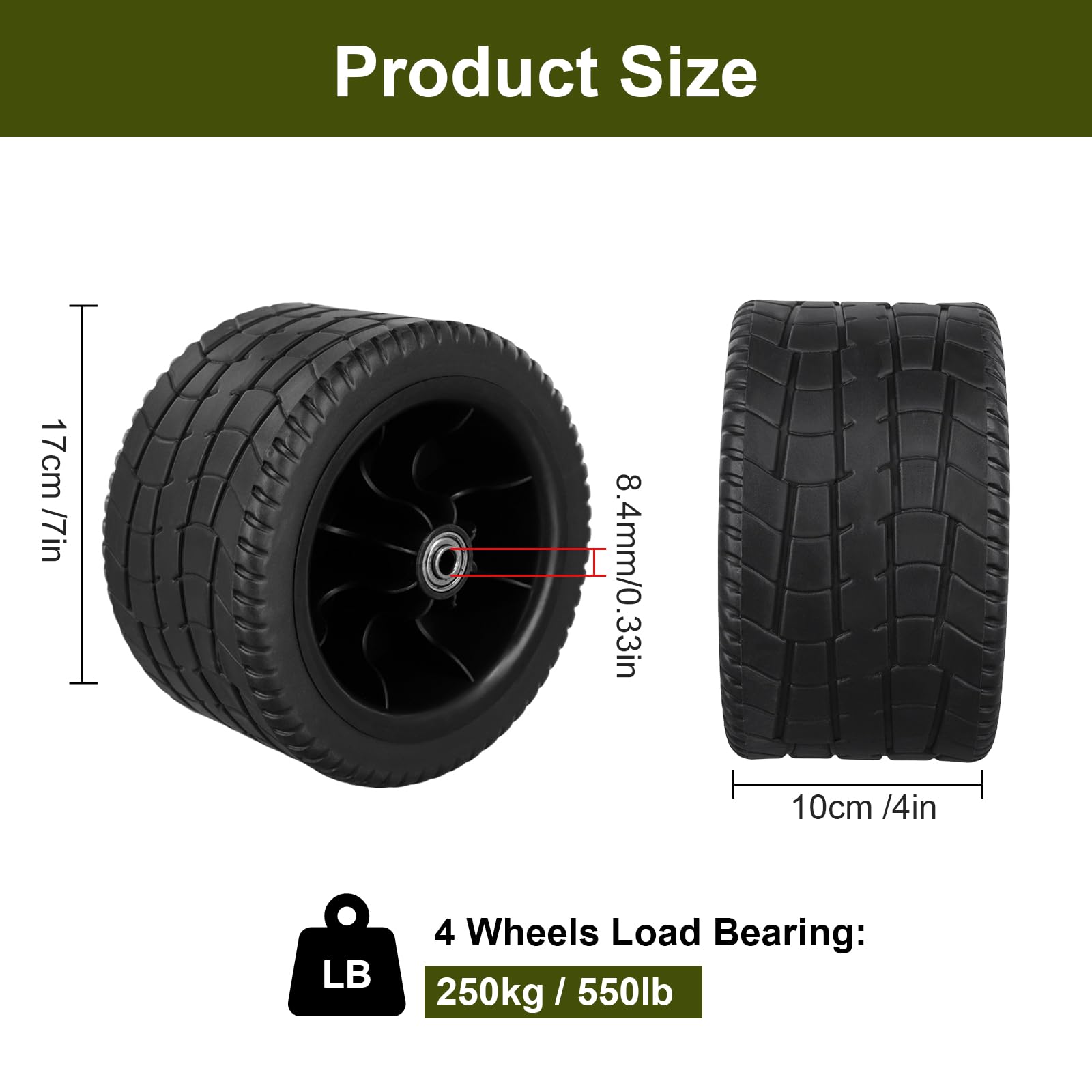 Roue De Rechange Pliable à Double Roulement Pour Chariot à