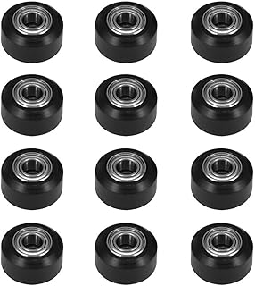Pnzxi 12pcs Small POM Plastic Pulley Wheel Linear Bearing Round Wheel Roller Pulley Compatible with 3D Printer Creality Ender 3, Ender 5, CR-10 and CR-10 S Series
