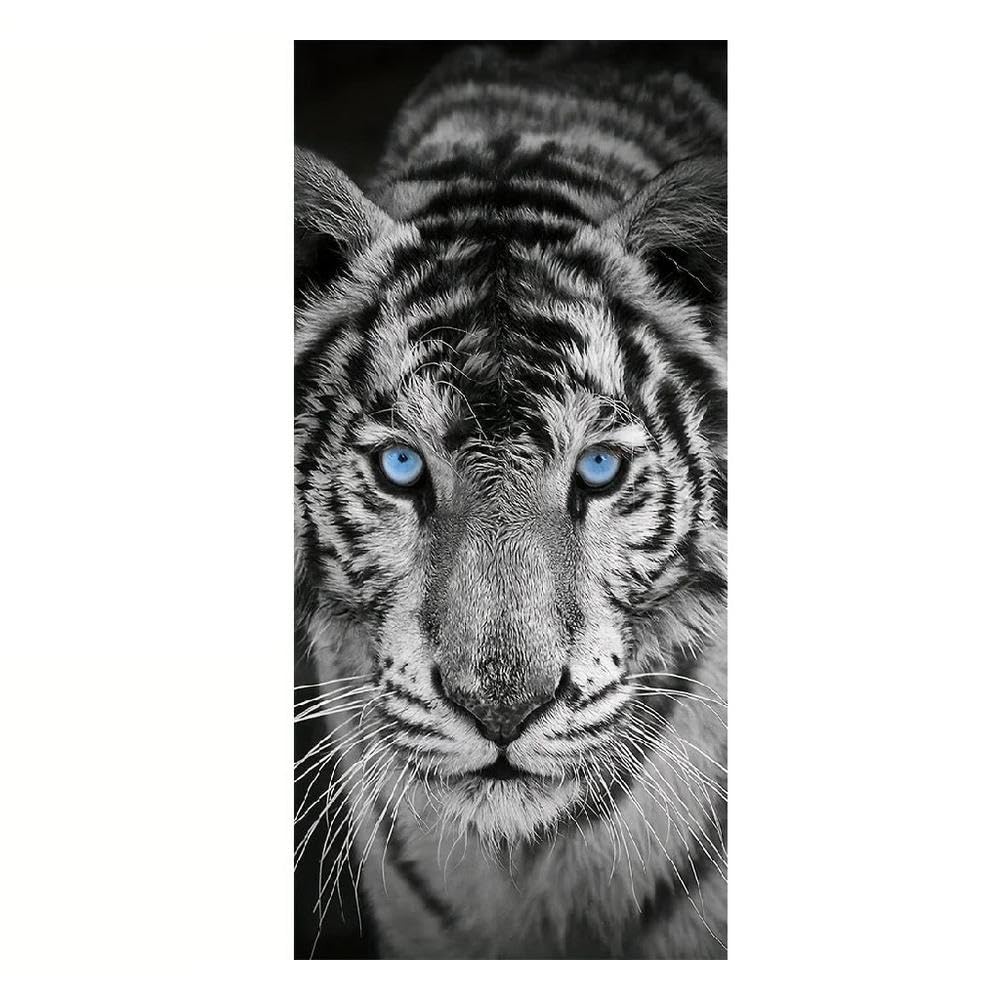 Sticker tigre voiture facile a poser sur montant B