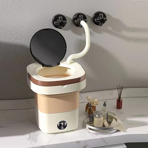 Miniatura 2 de Lavadora portátil modelo actualizado, mini lavadora plegable de 10 L, gran capacidad, con cesta de drenaje, para ropa de bebé, ropa interior o