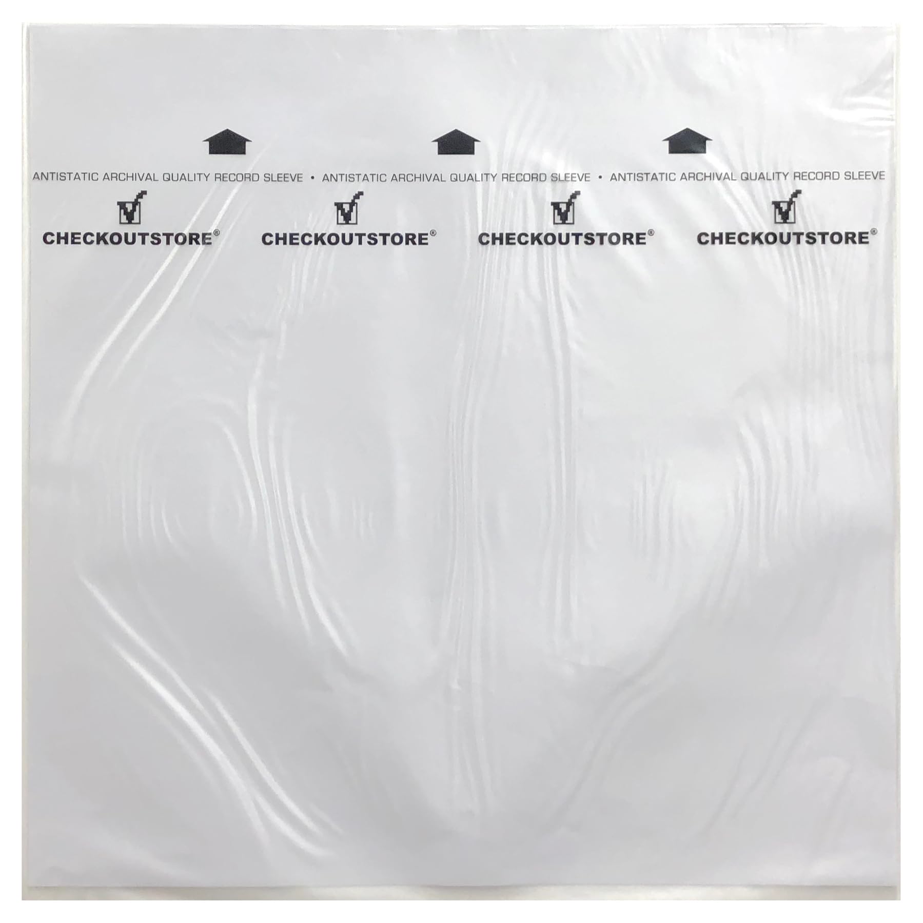 CheckOutStore 100 3 Ply Rice Paper Archival Quality Anti Static Record Inner Sleeves for 12" Vinyl 33 RPM-image-1