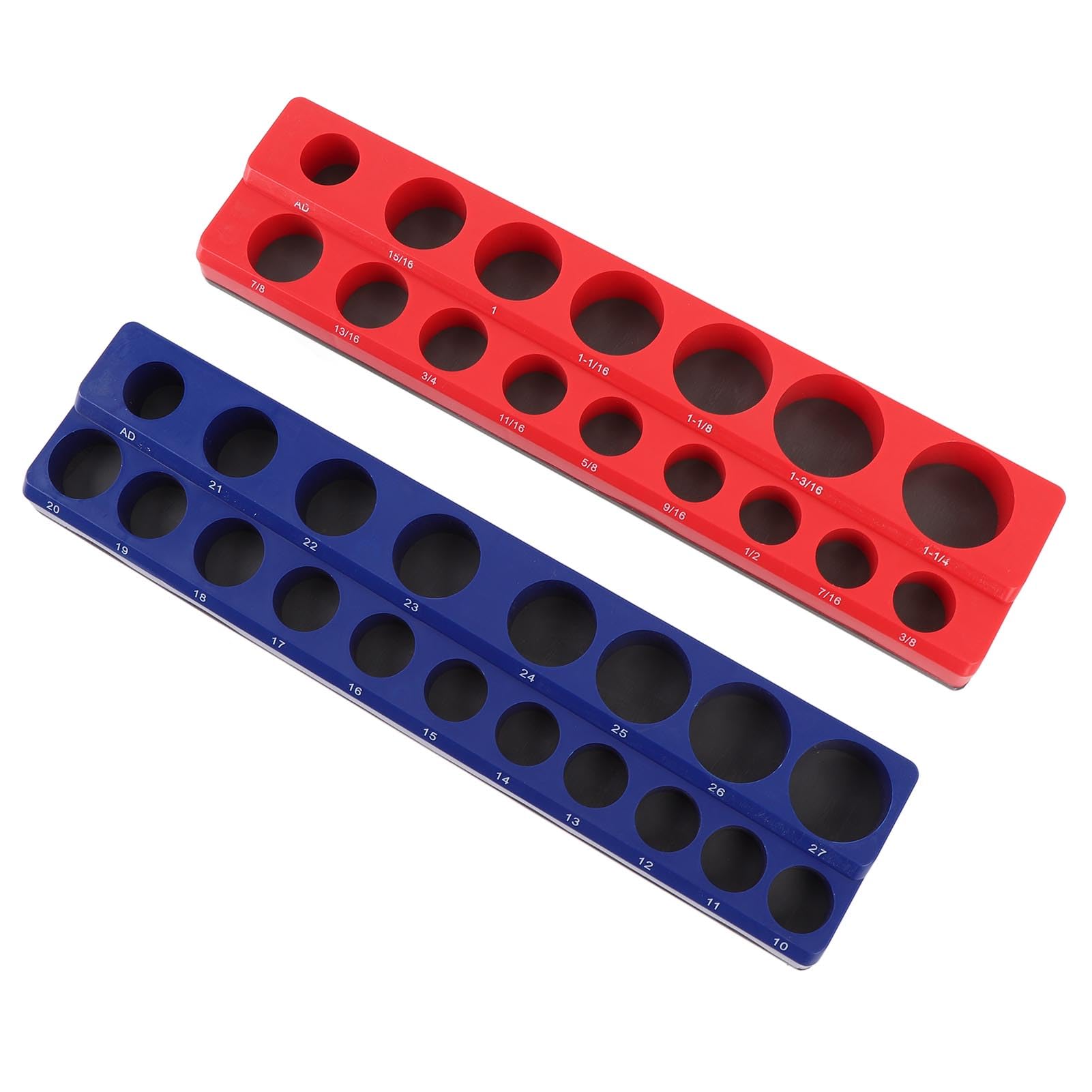 Generic Set di Bussole Magnetiche da 1/2 Pollice – Doppio SAE e Supporto per Bussole con Forte Magnete, Vassoio Portautensili Compatto per Officina, Garage o Riparazioni Domestiche