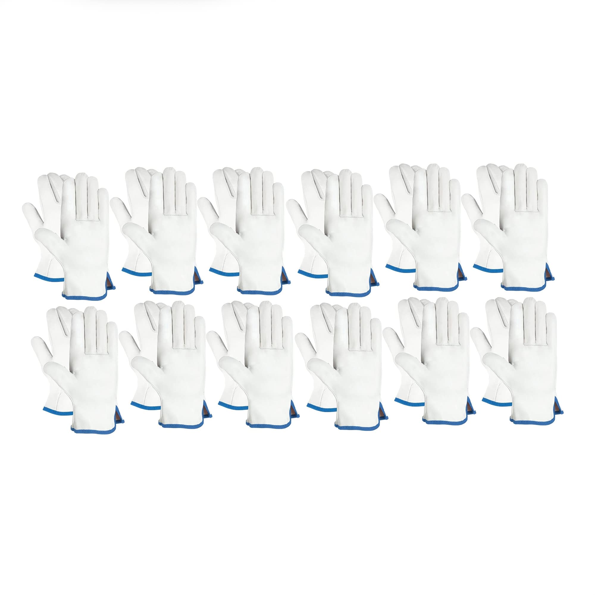 DOJA Barcelona | Gants de Travail Cuir | Pack 12 Paires | Taille 9 | Longueur 25 cms | Gant Risques Thermiques pour Services Publics, Agriculture, Assemblage Electrique, Services de Maçonnerie, etc.