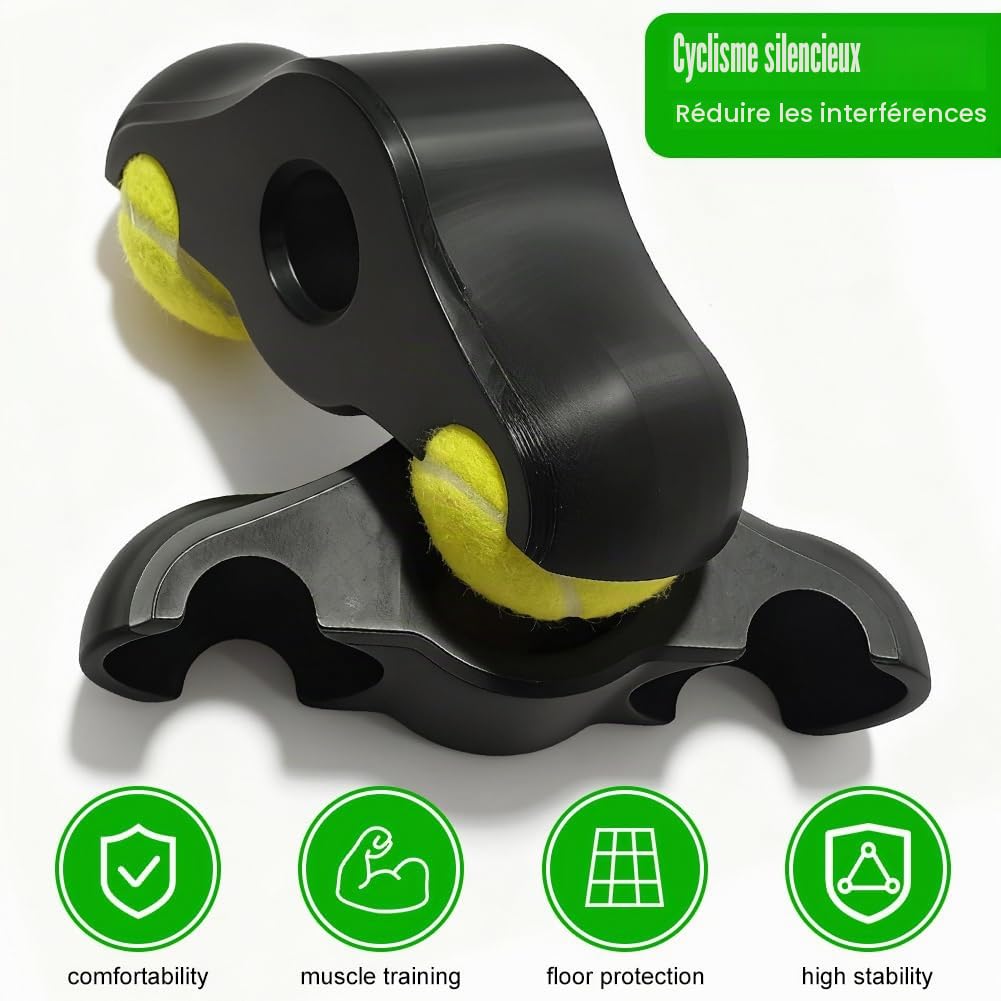 FARYODI Rocker Plate Feet - Lot de 4 adaptateurs pour vélo d'intérieur - Avec 8 balles de tennis - Pour entraînement de vélo Wahoo Kickr Core