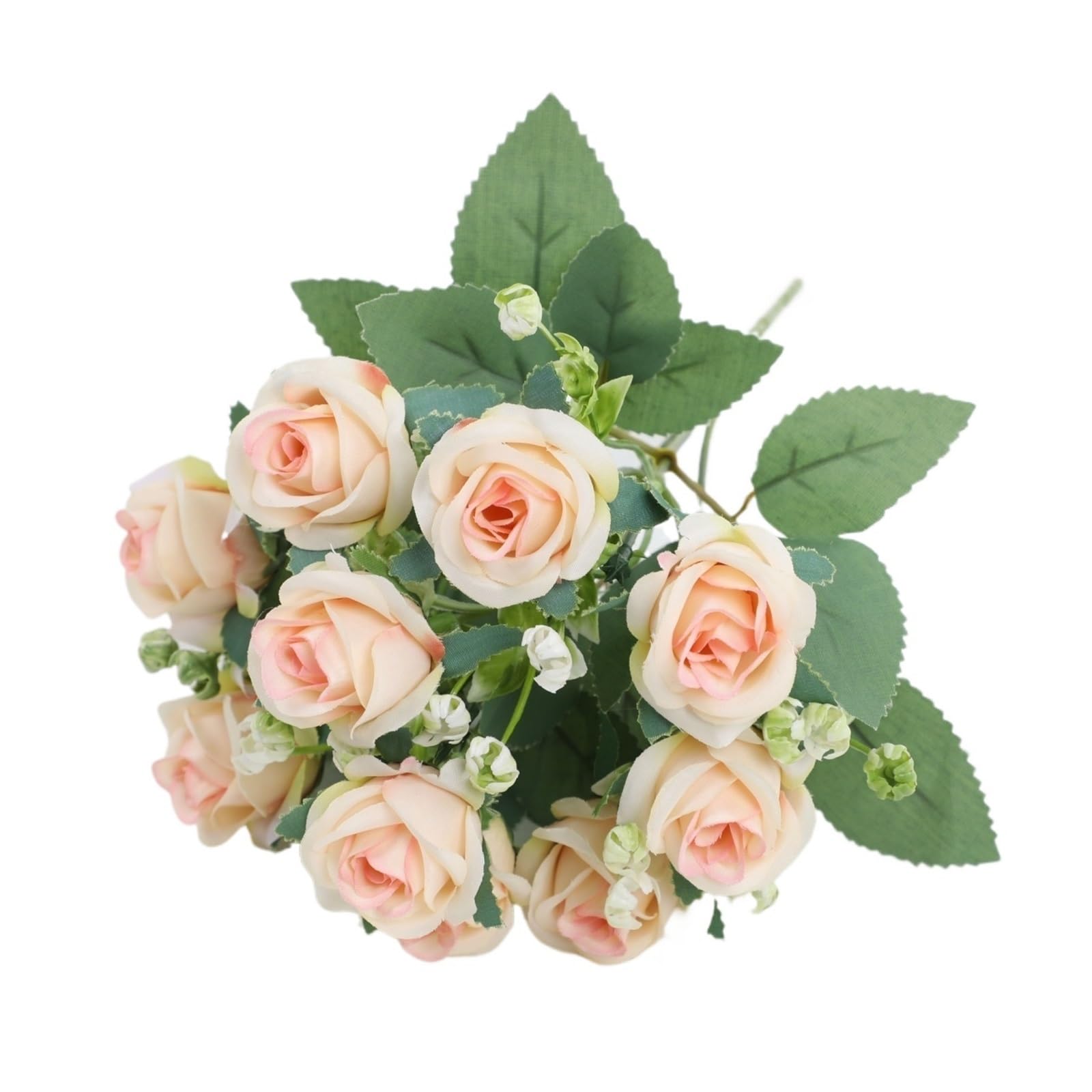 Casetlong 1Pc Artificial Flowers Bouquet 32CM Silk Fake For Home Decor Garden Wedding Decoration Flower Arrangement(Light Orange)