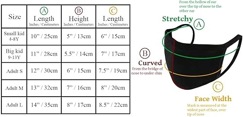 Miniatura 7 de LOFBAZ Paquete de 3 cubrebocas de tela de algodón para adultos, lavables, reutilizables, con bolsillos para filtro