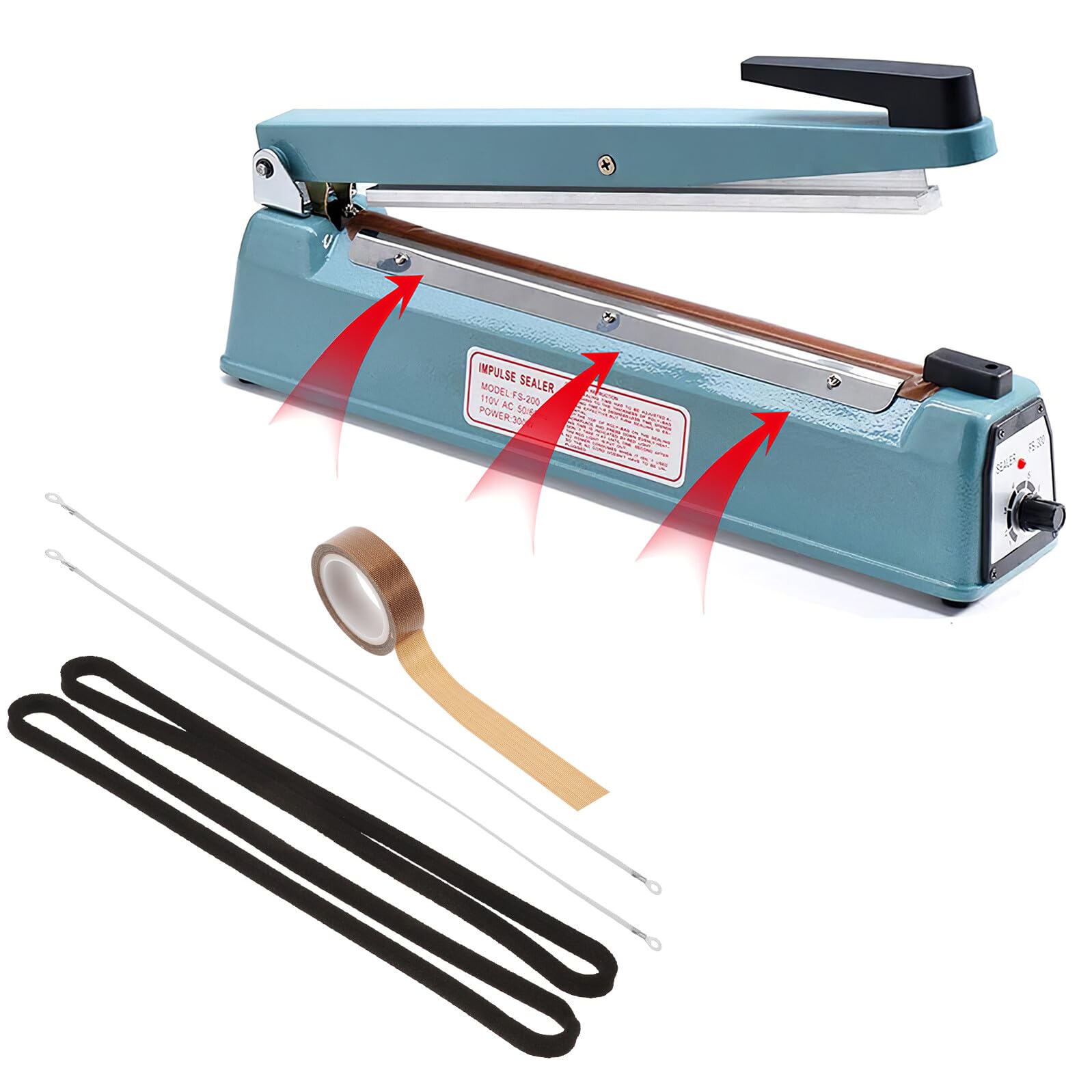 4 Set Accessori Per Sigillatrice Riscaldanti Ricambio Per Sigillatrice A Impulsi Sigillatrice Sottovuoto Parti Ricambio Per Sigillatura A Guarnizioni