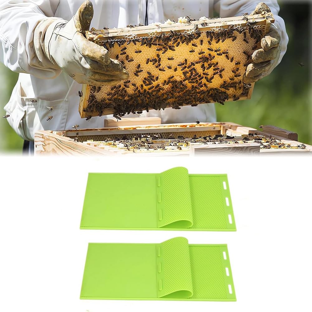 Moule en Silicone de 5.4mm pour Feuille de Cire d'abeille, Moule pour Tampon de Fondation en Cire d'abeille, Équipement D'Apiculture, Fondation de Ruche Facile à Utiliser, de Couleur Verte.