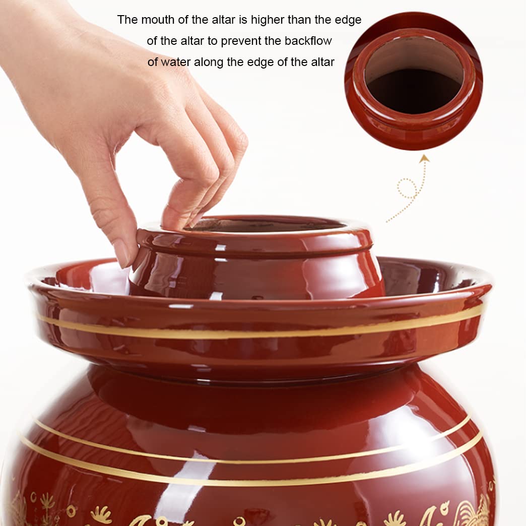 Amazon.com: QPZK Red Traditional Chinese Porcelain Pickle Jar