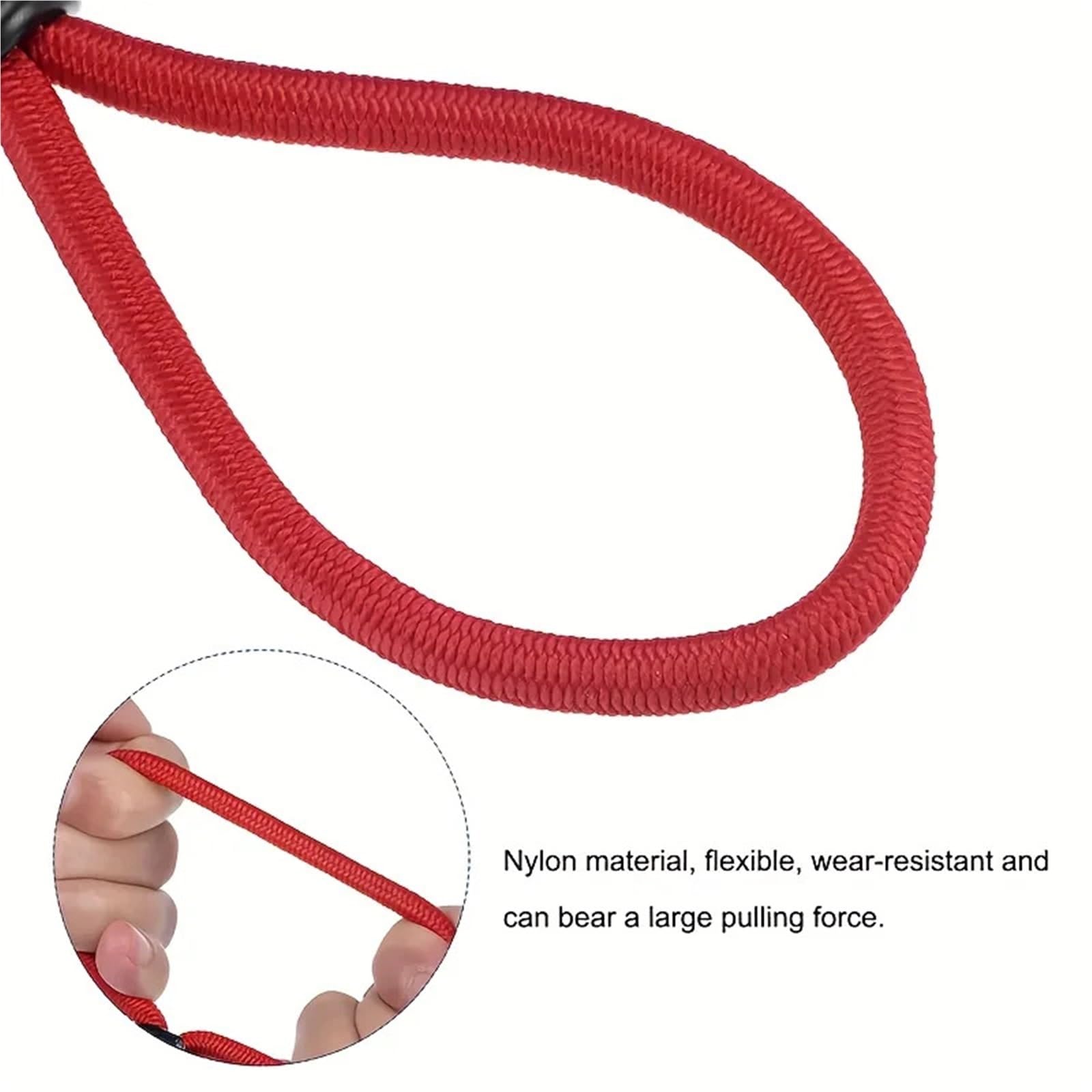 Cordons éLastiques avec Crochets Lot de 5 Cordes élastiques for Tente, avec Crochets, idéales for Fixer des tentes, des auvents et des Bateaux pour Camping, BâChes