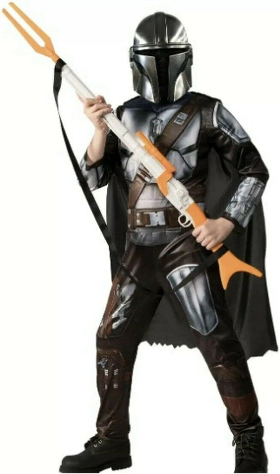 Mandalorian Star Wars Costume Kids Youth Sizes Dress Up Cosplay Halloween