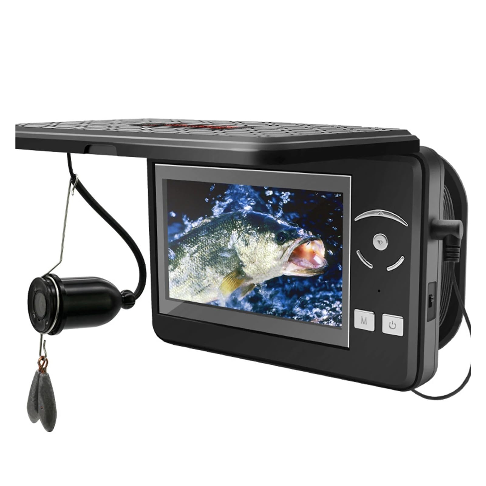 Caméra de pêche sous-Marine Portable, étanche 720p, détecteur de Poissons avec écran LCD de 4,3 Pouces, for la pêche en lac, en mer et en Bateau