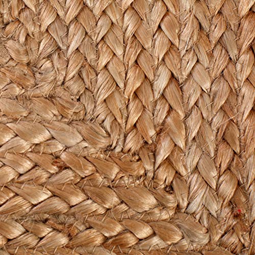 Glamburg Jute Braided Placemats Set Of 4 Reversible, 100% Jute, Nonslip 13X13 Square Farmhouse Vintage Jute Placemats For Dining Table, Perfect For Indoor Outdoor, Natural #TOP3