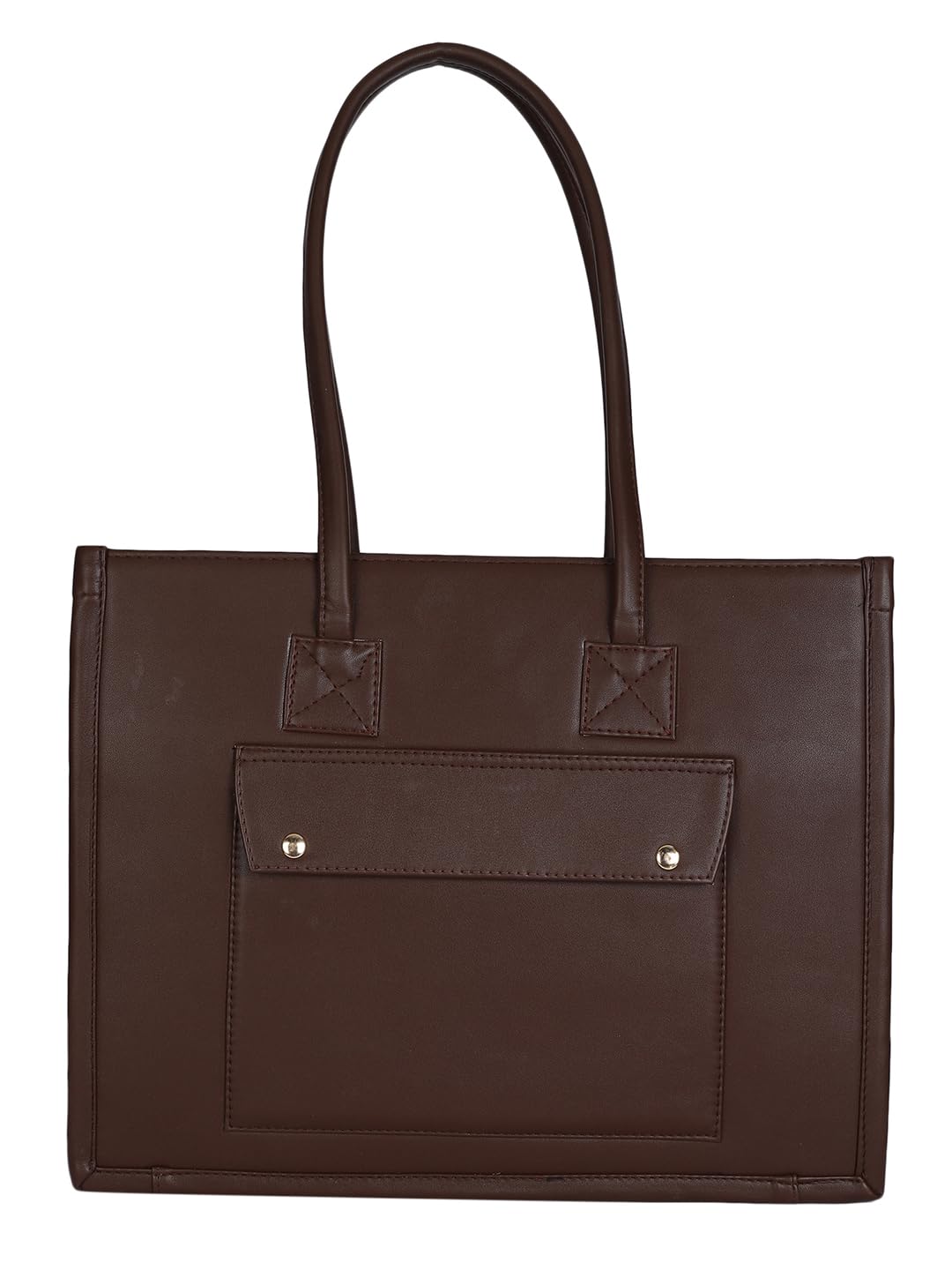 MINI WESST Brown Casual PU Solid Tote Bag (Brown) (B0CVQQ516G) Amazon Price History, Amazon Price Tracker