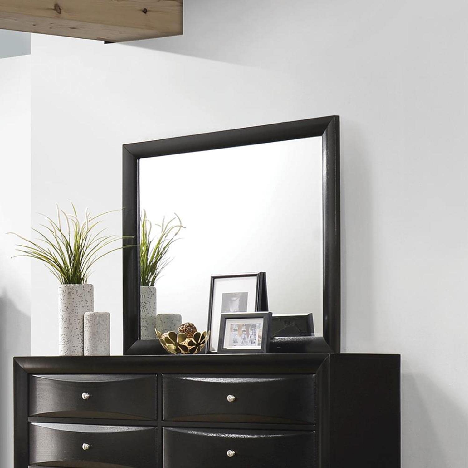 Amazon.com: Coaster Home Furnishings Briana Rectangle Dresser Mirror Black  : Home & Kitchen