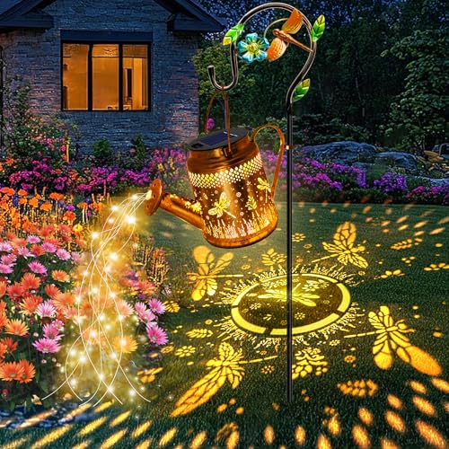 Solar Dragonfly Watering Can Lights