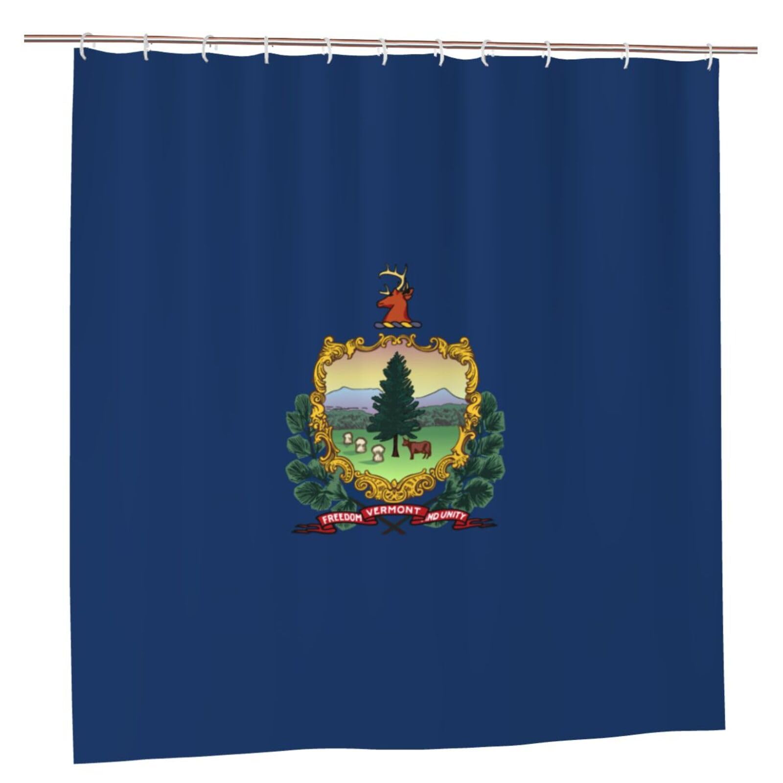 Rideau de douche Vermont 183x183 en tissu polyester pour accessoires de bain