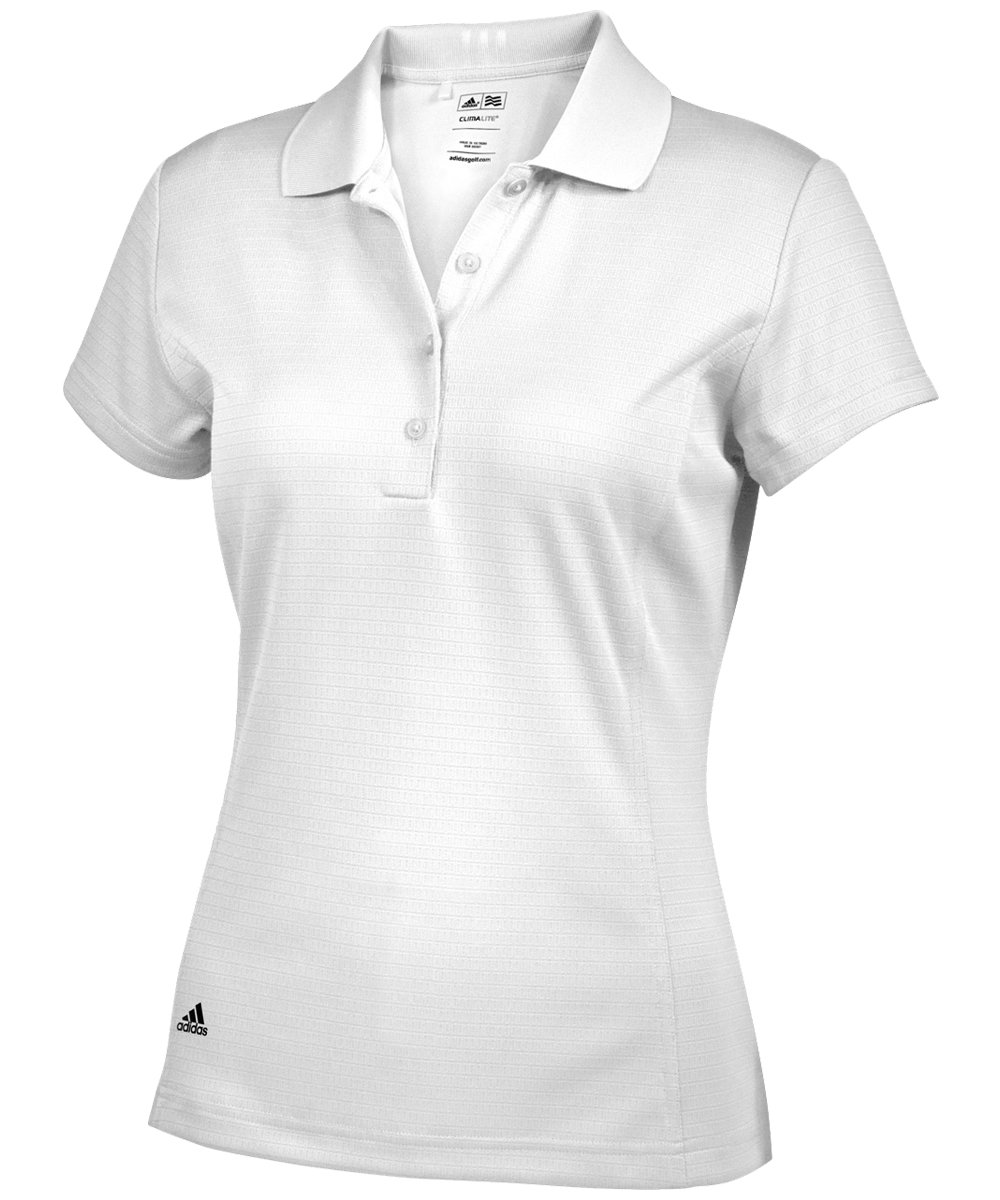 adidas Golf Women's Climalite Short Sleeve Polo, White/Black, X-Large