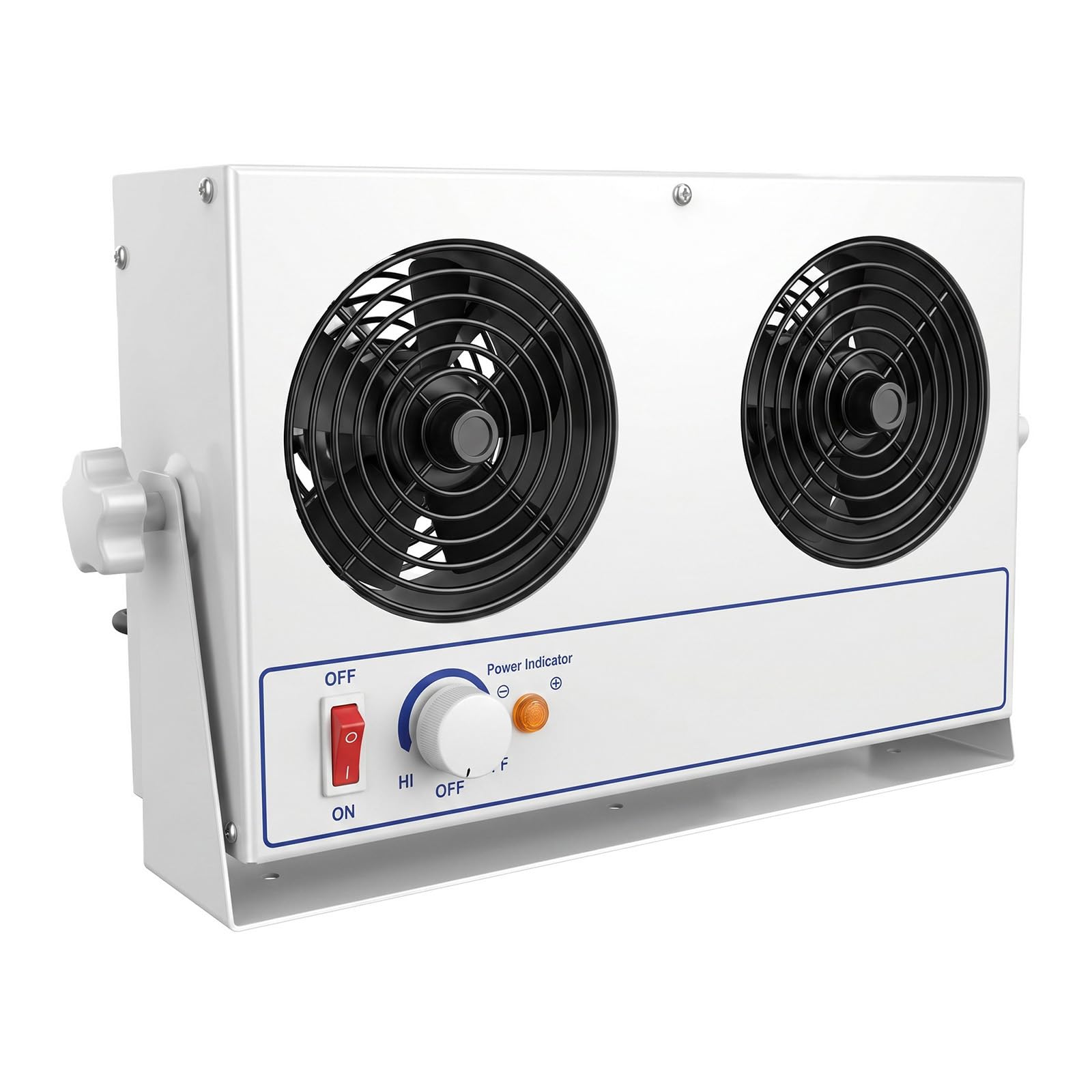 Wentylator jonizatora z podwójną głowicą z antystatyczną eliminacją, przepływ powietrza 45 A 110 Cfm, temperatura pracy od 0 ℃ do 50 ℃, do drukowania, pakowania