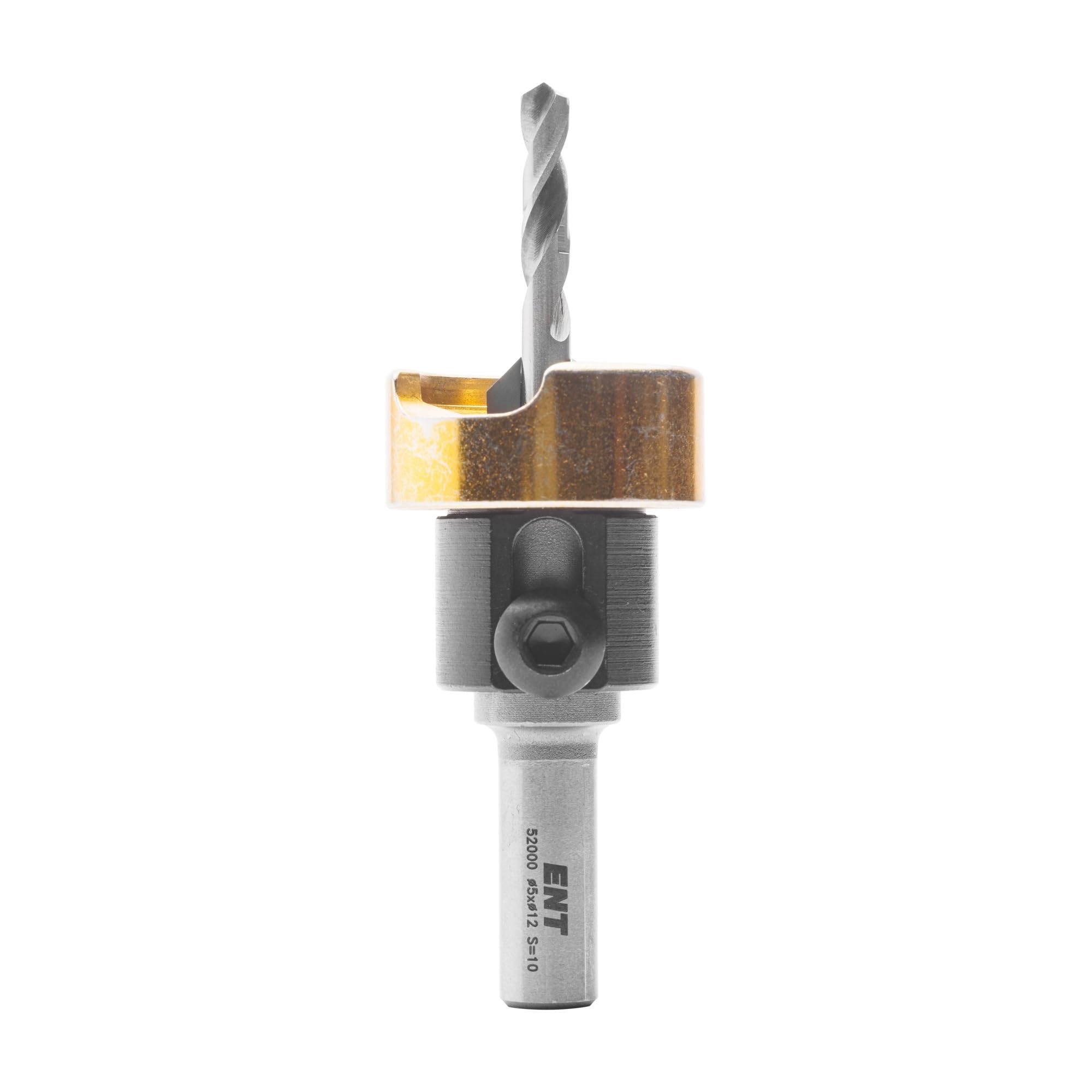 ENT 52000 Versenker mit Metall-Tiefenanschlag HW, Bohrdurchmesser (D2) 5,0 mm, Versenker (D1) 12 mm, L 65 mm