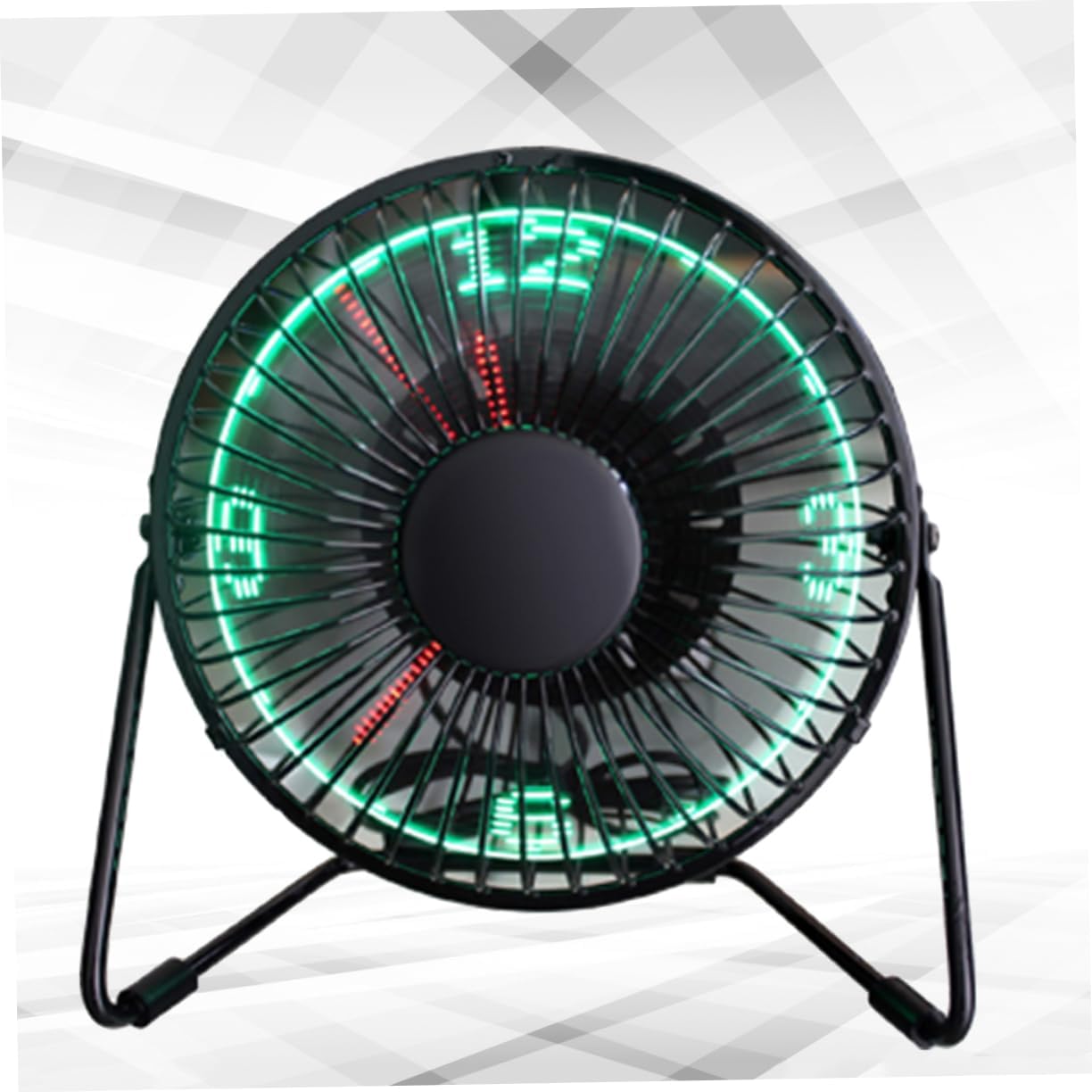 3pcs 360° Rotation Fan Led Clock Mini Desktop Cooling Fan for and More