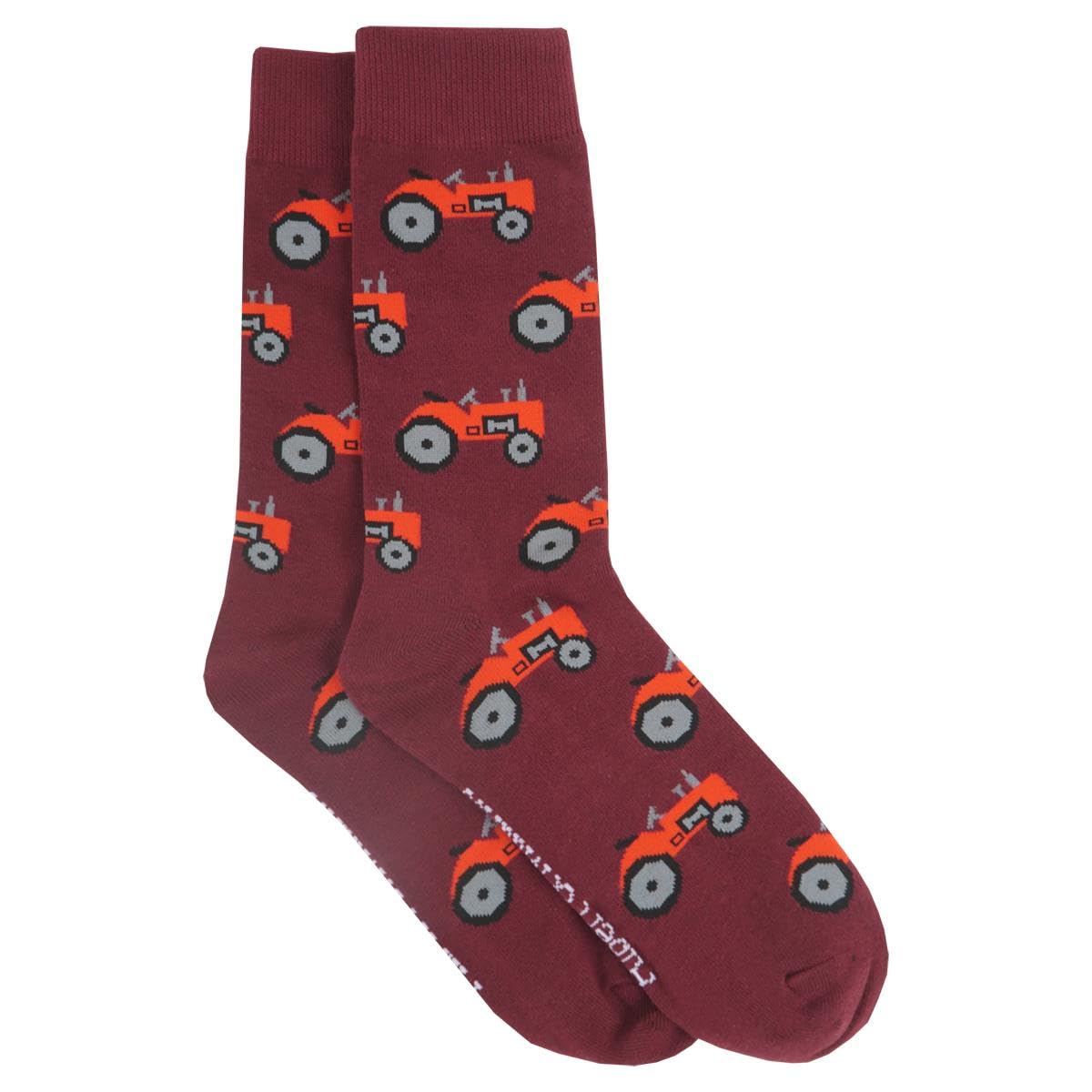 Albert & Maurice Mens Tractor Socks Red UK 7-11