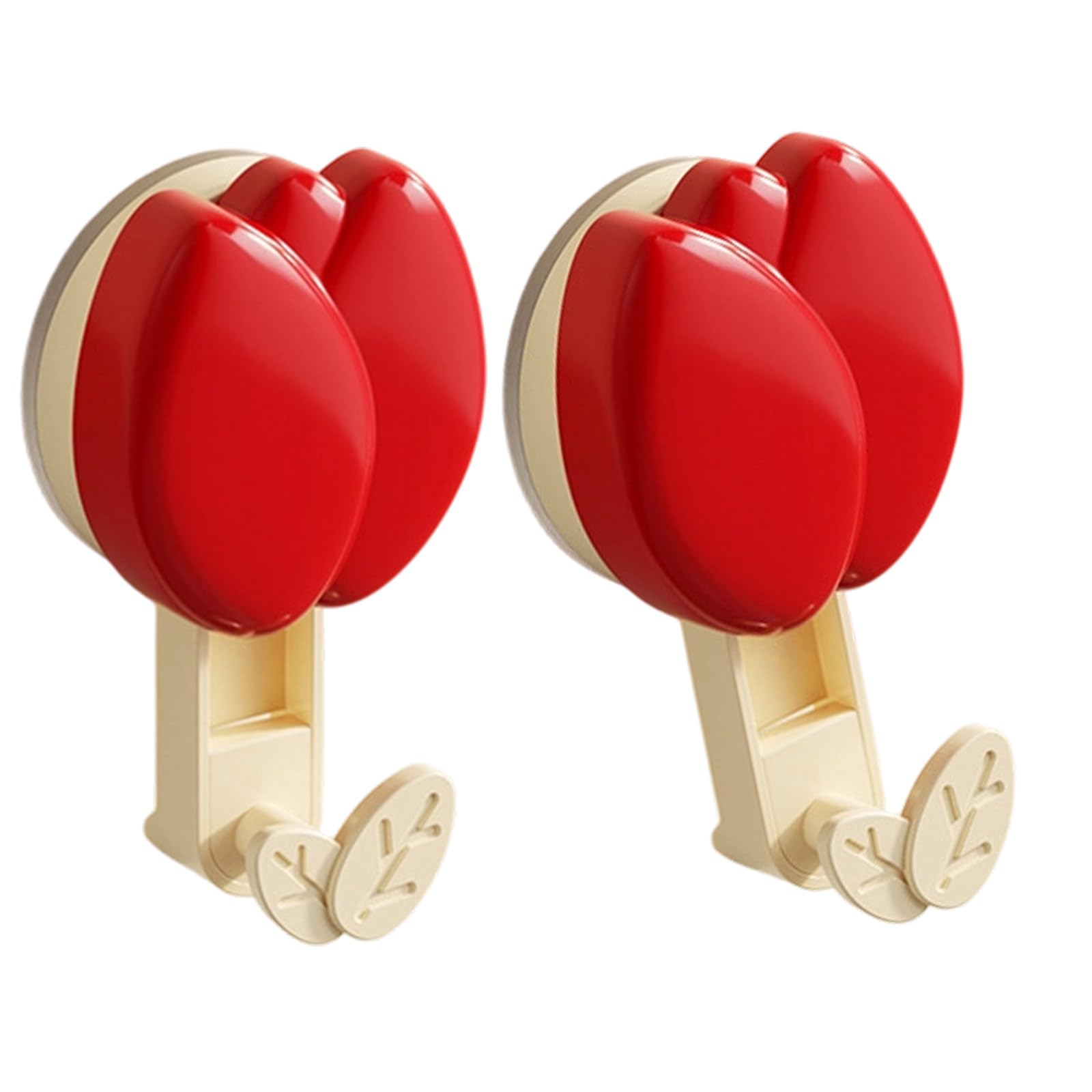 2pcs Strong Suction Hook Mounting Without Hardware for Tiles Glass Metal Surfaces Towel Fasteners for Bathroom