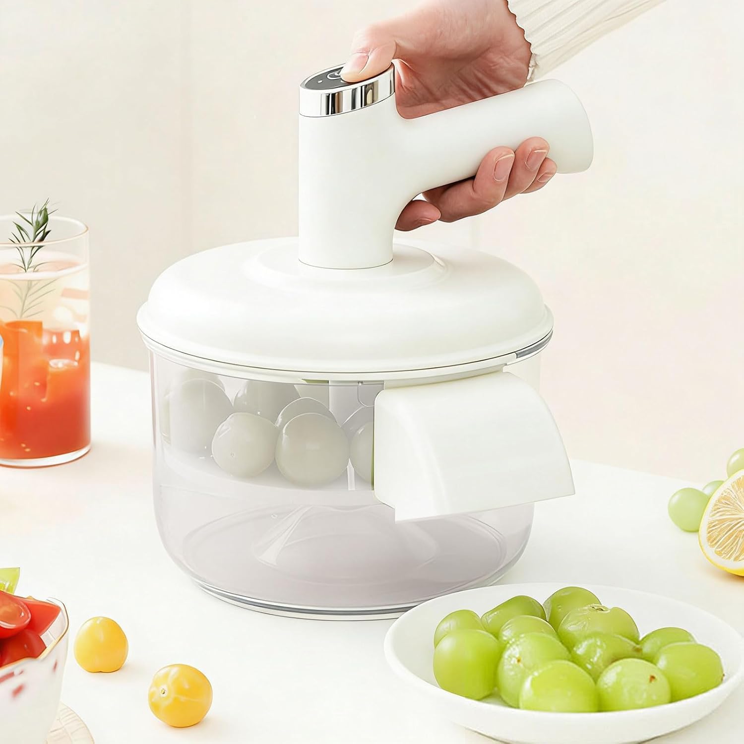 Elektrischer Gemüseschäler – Wiederaufladbarer kabelloser Hautentferner für Obst & Gemüse, Automatisches Schälwerkzeug für Kartoffeln, Knoblauch und Tomaten – Effizientes Küchenhelfer