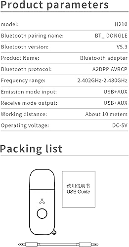 Miniatura 9 de Receptor de transmisor Bluetooth V5.3 2 en 1, adaptador Bluetooth USB, transmisor de audio inalámbrico para TV a auriculares Bluetooth, baja