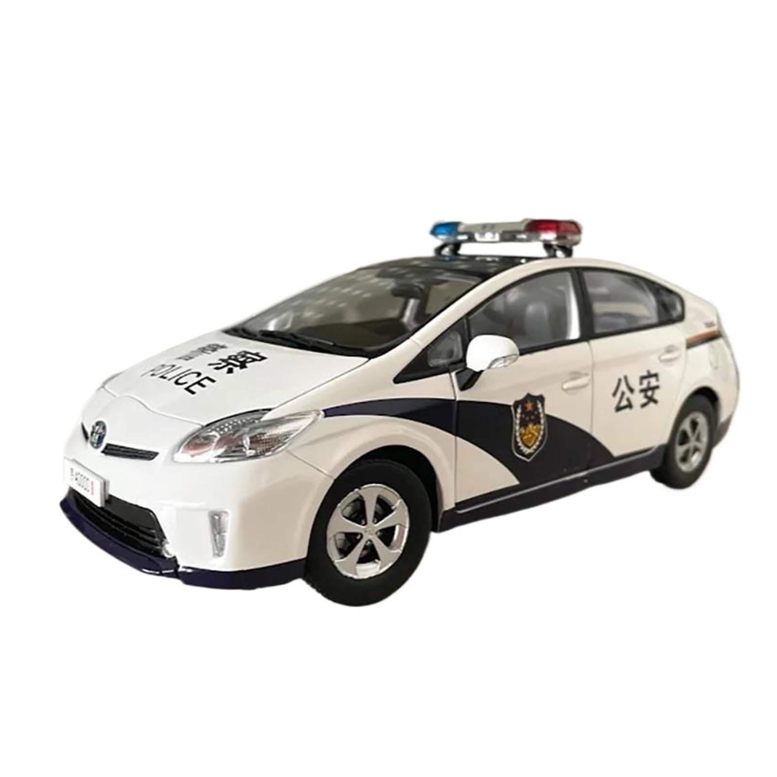 Metallo Scala Replica 1 18 Per PRIUS Polizia Simulazione Lega Pressofusa Modello Auto Serie Arredamento Casa Hobby Veicoli Giochi Set